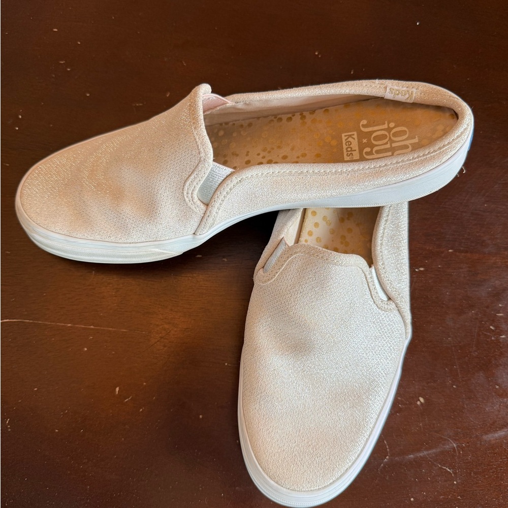 Keds Slip-On Mules in Pale Pink / Beige